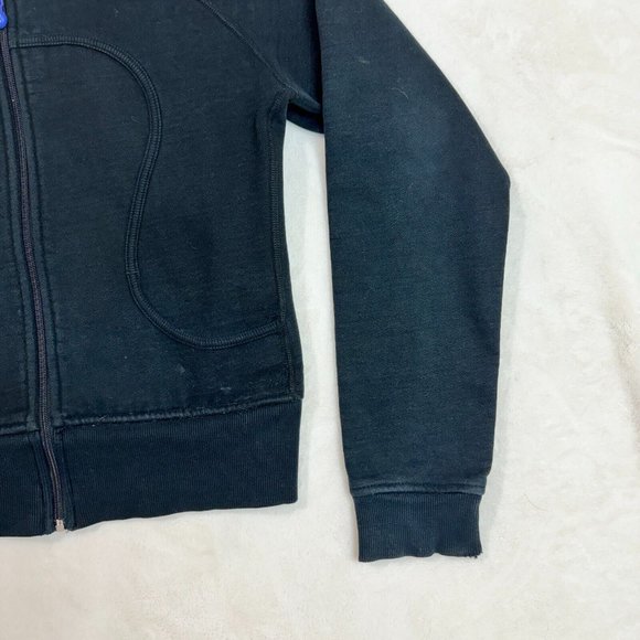 Lululemon Fade Black Jacket Scuba Hoodie Woman Size S Stretch Side Panel - Picture 5 of 16